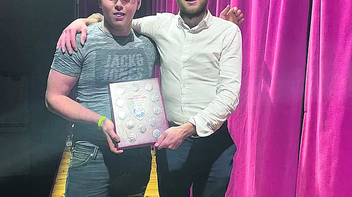 Cian Hurley and Conor O'Mahony won the Carbery round of the Comedy/Novelty Act at the Carbery national talent competition.