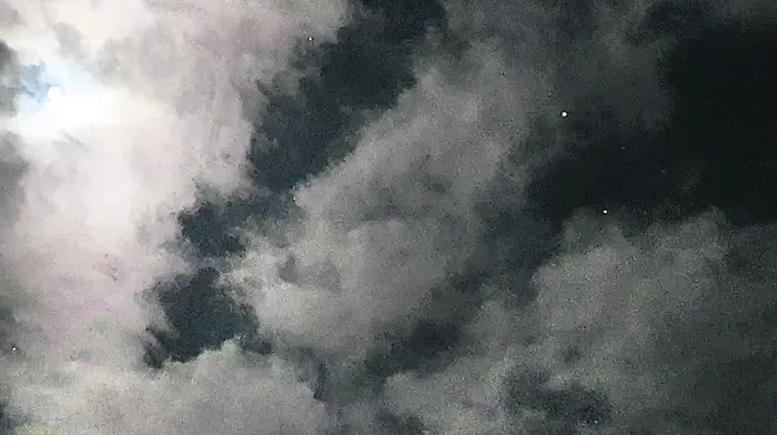 Twelve-year-old David Popovici in sixth class was stargazing outside his home in Castletownbere when he spotted Jupiter, Uranus and the moon with three distant stars forming what looked like an isosceles triangle. The star on the bottom left corner of the triangle is Betelgeuse, the star that is said to go supernova at any moment, and Betelgeuse is of course the name of the oil tanker which sank in Bantry Bay in 1979. David is invested in his photo on many levels as his teacher at school promised that if the photo made The Southern Star, the class would get no homework.