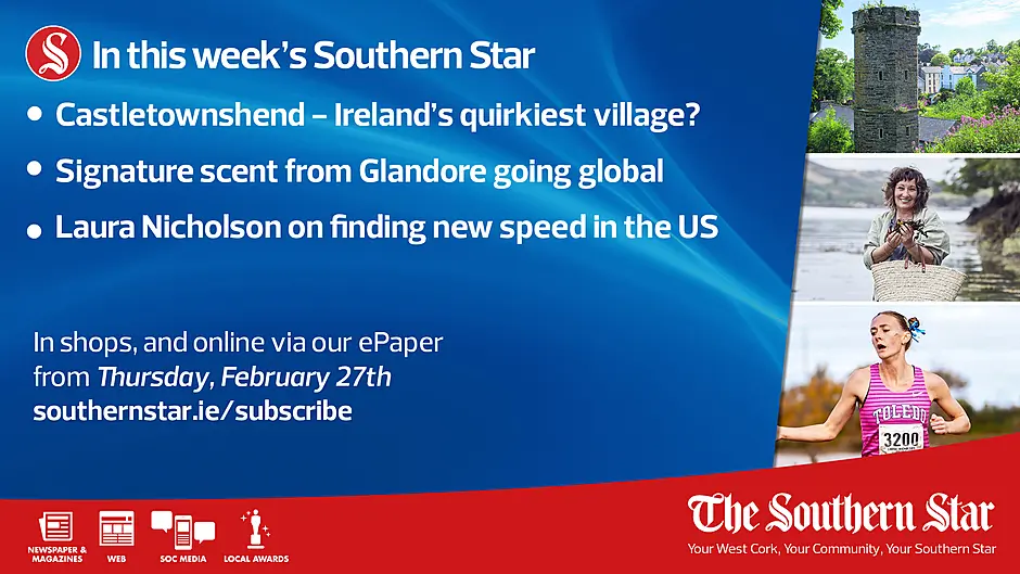 IN THIS WEEK'S SOUTHERN STAR: Is Castletownshend Ireland’s quirkiest village, Glandore perfumer going global, Laura Nicholson on finding new speed in the US; In shops and online via our ePaper from Thursday, February 27th Image
