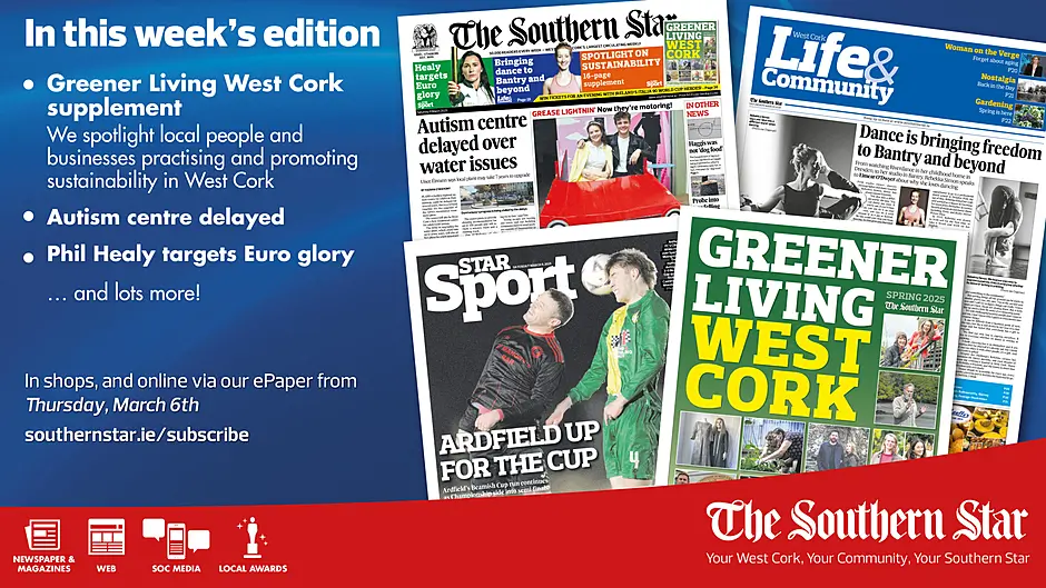 THE SOUTHERN STAR IS IN STORES NOW: Greener Living supplement; Autism centre delayed; Phil Healy targets Euro glory Image