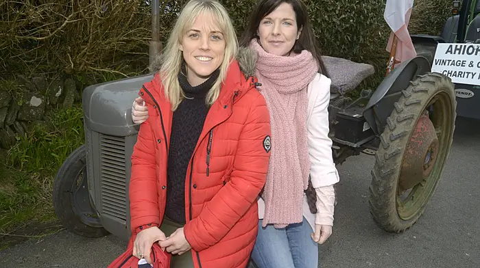 NEWS 2/3/2025 Pictured at the annual Tractor run at Ahiohill Co Cork was Katie Butler and Anita Coffey. Picture Denis Boyle