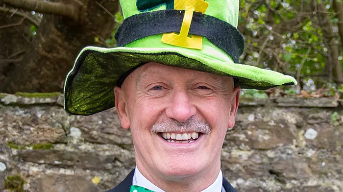 The St Patricks Day Parade dodged the showers today, with fantastic crowds lining the streets cheering on the clubs, schools, town dignitaries, dancing bands and many other worthy causes taking part.
Here Eddie Hawkins enjoying the day.

  Credit: Andrew Harris