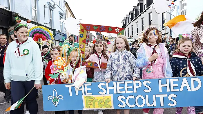The Sheep's Head Scouts enjoying a day out at the St Patrick’s Day parade in Schull. (Photo: Carlos Benlayo)