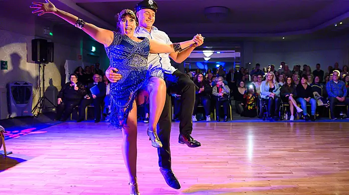Dancers Audrey Cunningham and Martin O’Brien from Kinsale at the Strictly Kinsale which was held over the weekend at Actons Hotel. All proceeds of the event are in aid of Irish Cancer Society, AsIAm - Ireland's Autism Charity, CUH Charity, Irish Heart Foundation and Lisheens House.  (Photo: John Allen)