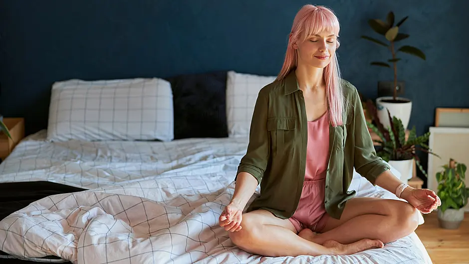 Meditating in my noisy home Image