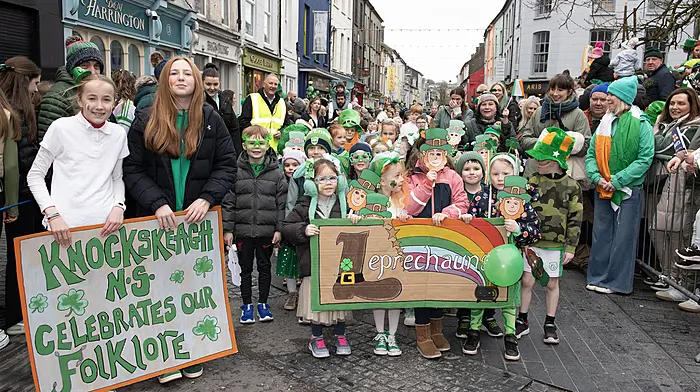 Pupils from Knockskeagh National School were very colourful at the St Patrick's Day parade in Clonakilty.  (Photo: Martin Walsh)