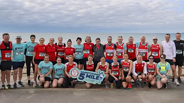 Members of the Courceys Athletic Club at the Garrettstown 5 Mile race last Sunday