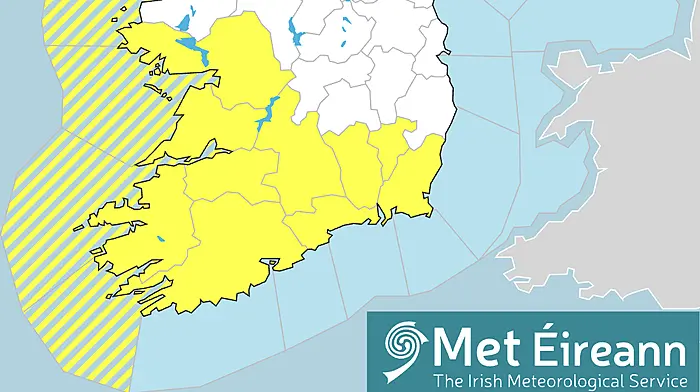 Yellow weather warning issued for West Cork Image