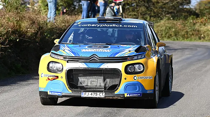 Clonakilty man Cal McCarthy is the top West Cork driver on Cork '20' Rally Image