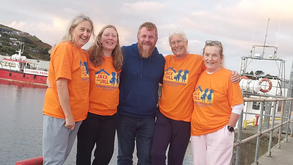 Granny Thelma and pals complete iconic swim for special boy Hugo Image