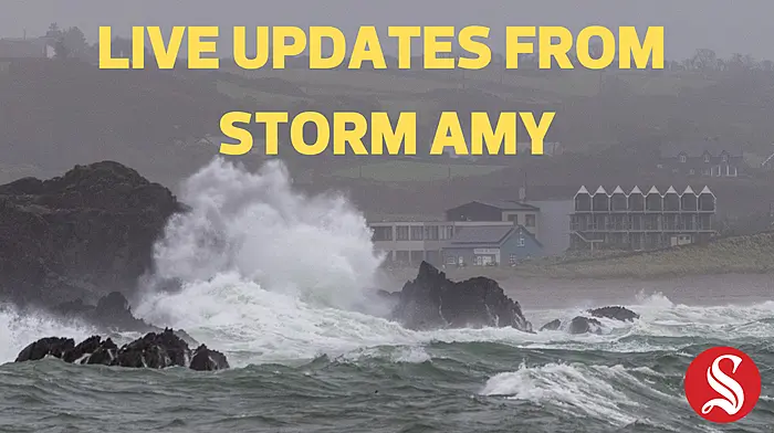 LIVE updates from Storm Amy Image