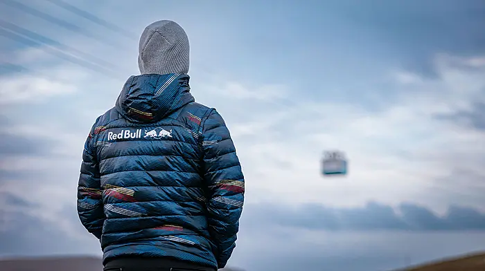 REPRO FREE***PRESS RELEASE NO REPRODUCTION FEE*** EDITORIAL USE ONLYRed Bull Dursey Island Cable Car Dive 15/10/2025Red Bull Cliff Diver Orlando Duque jumps from the Dursey Island Cable Car in West Cork. The Columbian diver completed a world-first cable car dive, plunging 24 metres in to the Atlantic Ocean below. Located on the Beara Peninsula and suspended between the mainland and Dursey Island, the cable car is the only one in Europe which crosses open sea water.Mandatory Credit ©INPHO/Red Bull Content Pool/Szymon Lazewski