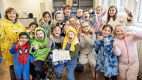 Brave schoolboy Oran, 8, leads Munster charge for Type Onesie Day Image