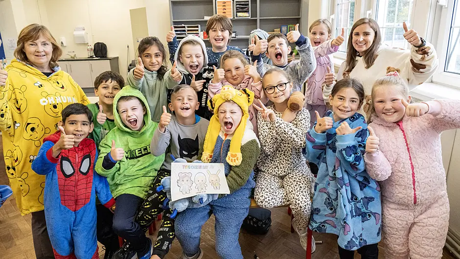 Brave schoolboy Oran, 8, leads Munster charge for Type Onesie Day Image