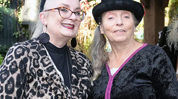 Ali Wheeler (left) from Ownahincha and Skibbereen's Fay Callow of Boggle Entertainments had a busy weekend at Halloween.  (Photo: Martin Walsh)