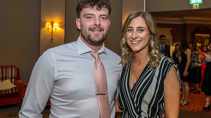 John Downey and Sara Collins, both Bantry, at the Carbery Macra banquet which was held recently at the Celtic Ross Hotel.  (Photo: Andy Gibson)