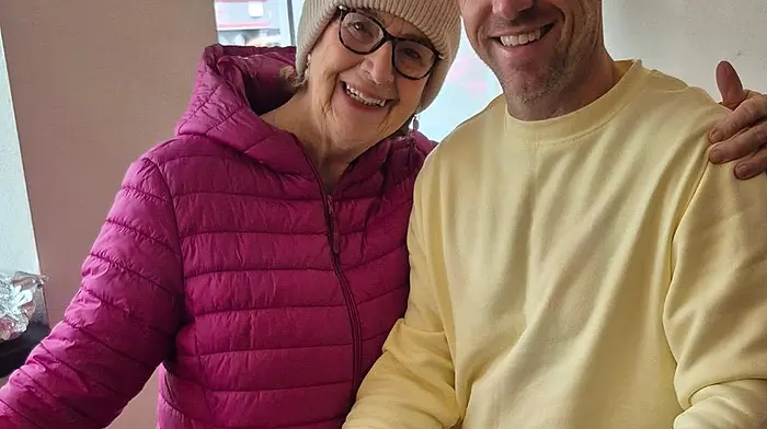 Margaret McCarthy and Liam Walsh took part in the Walk in Pink event.