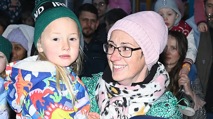 Clonakilty's Majella O'Rourke with her daughter Robyn Wade at the Elf Parade in Clonakilty.  (Photo: Martin Walsh)