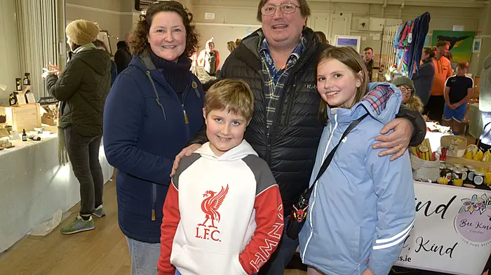 At the craft fair at the Temperance Hall in Kinsale were locals Tomas, Grainne, Oliver and Amelia Kay. (Photo: Denis Boyle)