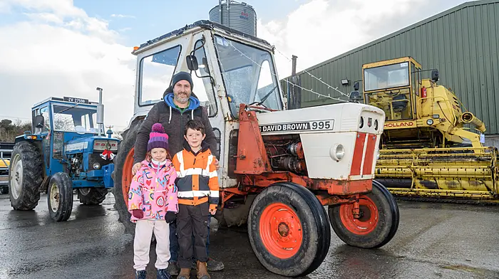 Adrian, Alice and Rory Daly (Kilcrohane) took part in a David Brown 995 tractor at the Bantry Macra na Feirme Christmas lights tractor, truck and car run, which was the first of the Christmas runs of the year in West Cork. Proceeds of the day will go to West Cork Rapid Response and Bantry Inshore Search and Rescue Association.  (Photo: David Patterson)