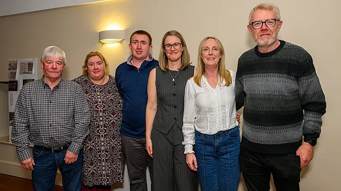 At the 90th anniversary celebrations for Kinsale AFC in the Trident Hotel were William McCarthy, Triona O’Neill, Stephen O’Neill, Michelle Jones, Paukla Young and Richie Dineen.  (Photo: John Allen)