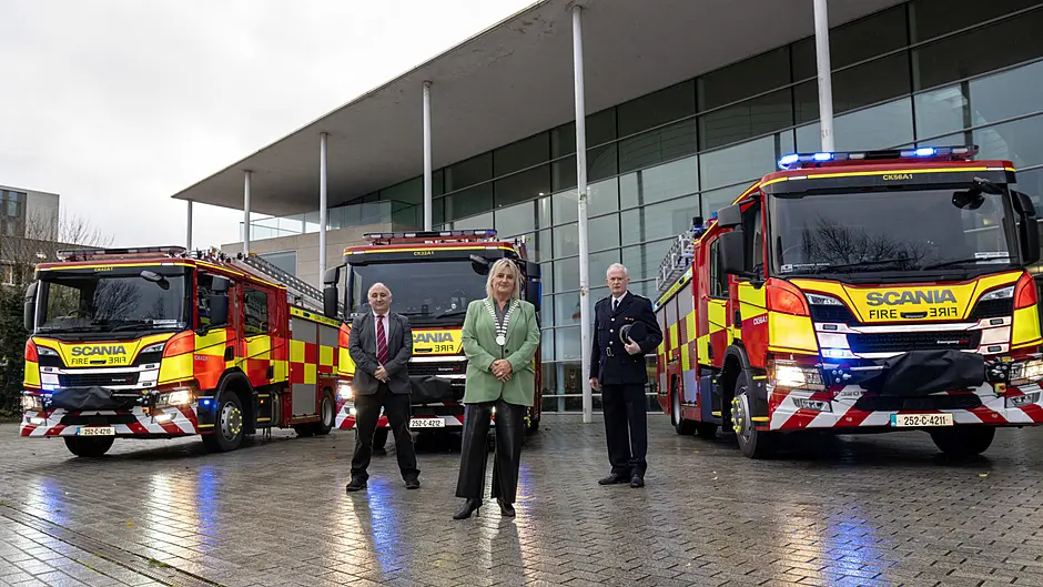 Cork County Council’s fire service welcomes three new Fire Brigade appliances Image