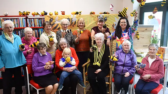 Bees knitted with love for shoeboxes Image