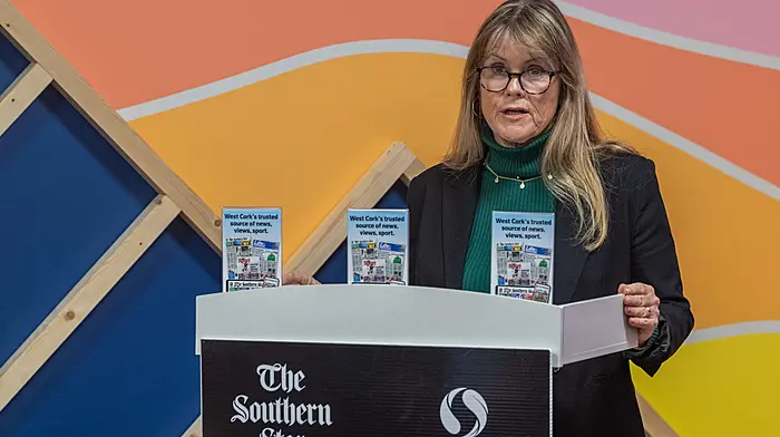 Jane Hurley of Digital Forge pitches to the judges. Picture: Andy Gibson.