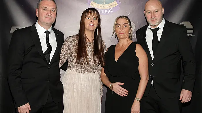 St Colum's Jimmy and Kathleen O'Sullivan with Tim and Kathleen O'Sullivan at the Carbery GAA Centenary Gala Ball. (Photo: Paddy Feen)