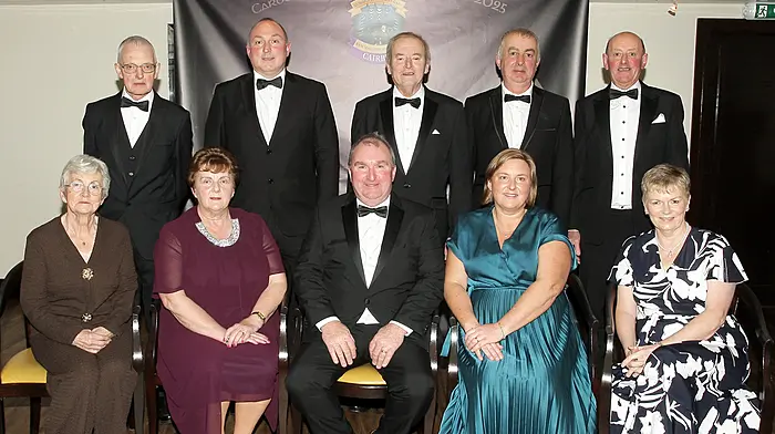 Kilmacabea and new county junior football champions were represented at the Carbery GAA Centenary Gala Ball. Front, from left, Angela O'Donovan, Jennifer Sweetnam, William Williamson, Narelle Jennings and Teresa Williamson. Back, from left, Donal O'Donovan, Barry Glavin, John Sweetnam, Richard Jennings  and Dan Hourihane. (Photo: Paddy Feen)