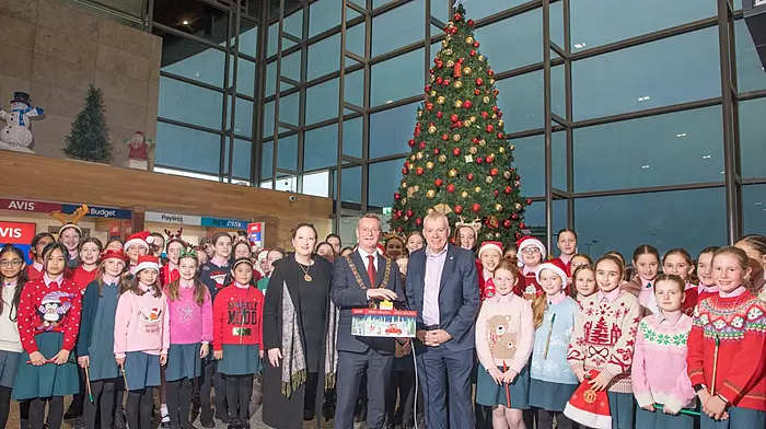 Lord Mayor switches on Christmas lights at Cork Airport Image
