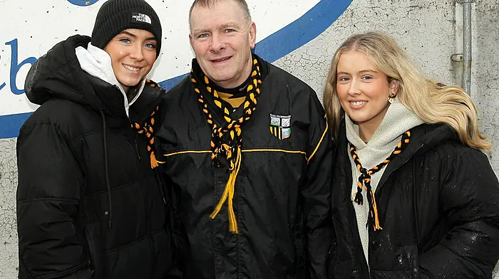 Up for the match were Brendan Butler and his daughters Katie and Elaine. (Photo: Paddy Feen)