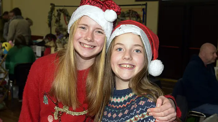 NEWS 7/12/2025 Pictured at the Valley Rovers GAA Christmas market at Innishannon community hall were sisters Vivi and Merryn Rawbone who were selling their jams we,er Jammin. Picture Denis Boyle