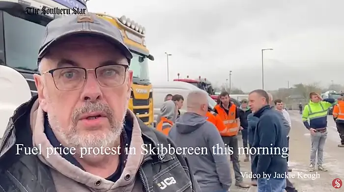 WATCH: Fuel price protest in Skibbereen Image