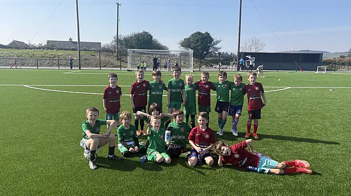 Clonakilty AFC’s U8 players at the recent blitz hosted by Drinagh Rangers AFC. Lots of fun was had with great performances from everyone involved.