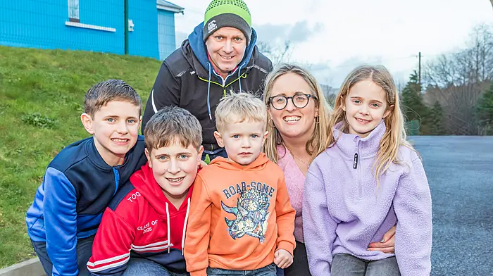 James, Noreen, Teddy, Paudie, Jackie and Katie O’Grady enjoying a family day out in Adrigole.  (Photo: Anne Marie Cronin)