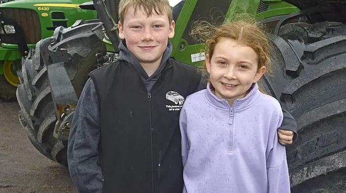 NEWS 29/3/2026 Pictured at the Tractor run at Ballincarriga Co Cork was Shane Walsh and Ava McCarthy. Picture Denis Boyle