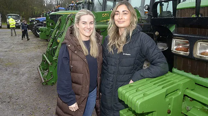 NEWS 29/3/2026 Pictured at the Tractor run at Ballincarriga Co Cork was Natalie O'Donovan, Dunmanway and Andrea O'Donovan from Clonakilty. Picture Denis Boyle