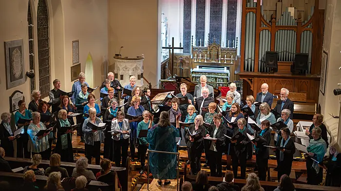 West Cork Choral Singers performed ‘The Voyage’ a concert of sea-inspired music, at St Brendan’s Church last Sunday. (Photo: Karlis Dzjamko)