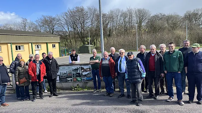 Marking 65-years since the closure of the West Cork Railway, this group of rail enthusiasts collaborated with Táilte Tours for a bus tour which visited all the railway sites. The photo shows the group at the Clonakilty Junction site at Gaggin, Bandon. Local rail historian Ray Good was on hand on the tour to share his knowledge with everyone on the tour.