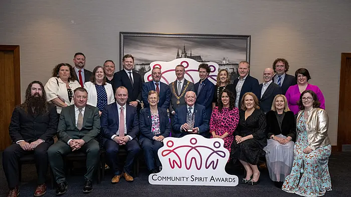 At the Community Spirit Awards 2026 ceremony which took place at the Cork International Hotel, the Lifetime Contribution was awarded to former TD and Senator Barry Cogan from Carrigaline. Barry was a founding member of the Carrigaline Community Association which has supported many initiatives in the town including GAA organisations, Tidy Towns and the town's men’s shed. Throughout his political career, Barry helped secure key developments that improved infrastructure including a Community School and Gaelcholáiste. He was also deeply involved in cultural initiatives championing traditional dance and community events which left a lasting impression on the community.   (Photo: Brian Lougheed)