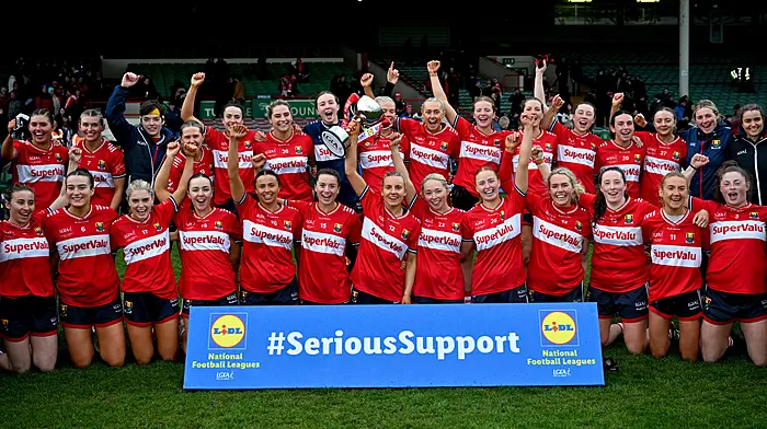‘WE’RE BACK!' Cork strike late to capture first Division 1 ladies football title since 2019 Image