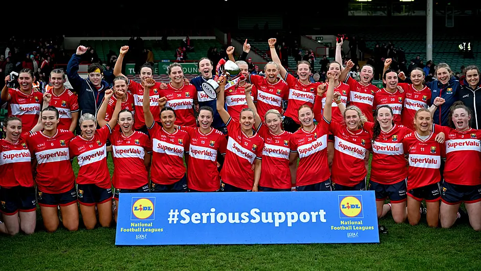 ‘WE’RE BACK!' Cork strike late to capture first Division 1 ladies football title since 2019 Image