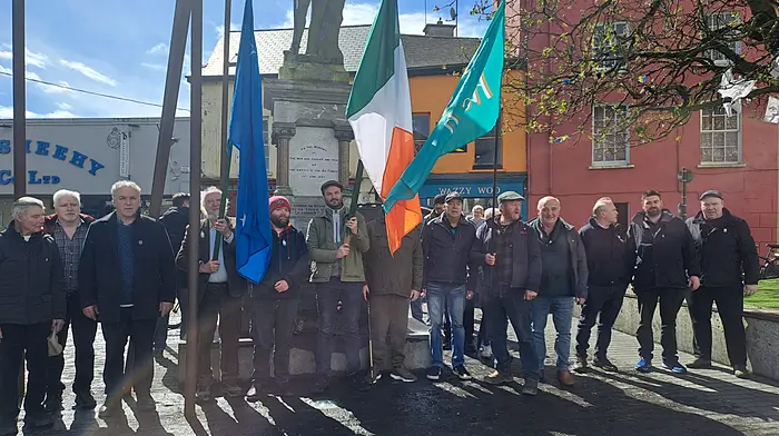 Members of West Cork Sinn Fein who held their annual Easter commemoration in Clonakilty last Sunday.