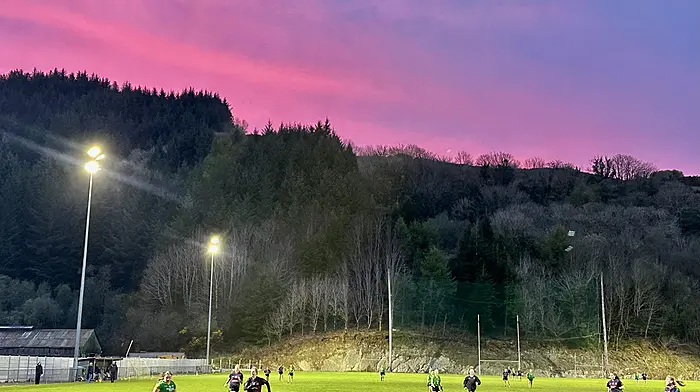 Agnieszka Cebo captured the evening sky over the Kilmacabea pitch during a recent junior ladies match.