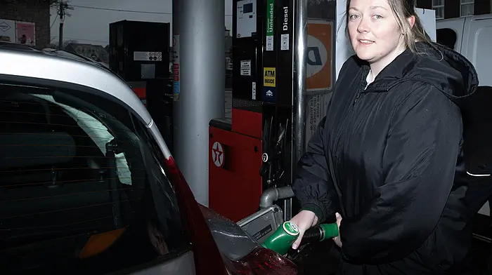 Mary Clare Hanifan from Thurles, who travelled from Thurles to visit her mother in Clonakilty, at the Daybreak filling station.   (Photo: Martin Walsh)
