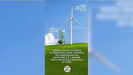 Concerns over ‘contradictions’ in proposal lodged for 14 wind turbines close to Bantry Bay Image