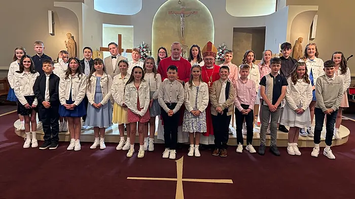 Congratulations to the 26 pupils from Rath National School, along with two pupils from Abbeystrewry National School, who received the sacrament of confirmation on Tuesday 21st, with Bishop Noel O’Regan officiating over the ceremony.