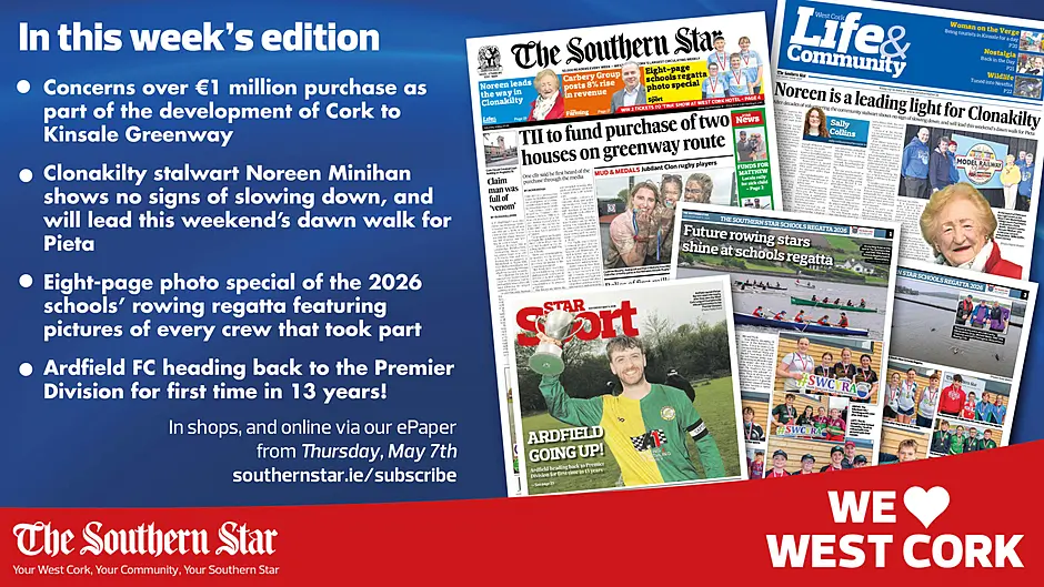 THE SOUTHERN STAR IS IN STORES NOW: Concerns over €1m purchase as part of Cork to Kinsale Greenway Image