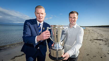 Cork and Kerry footballers will battle it out for Corn Pháidí Uí Shé in Sunday's Munster SFC final Image
